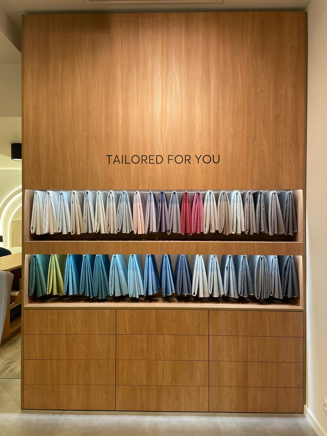 Fabric swatches tailored for partners