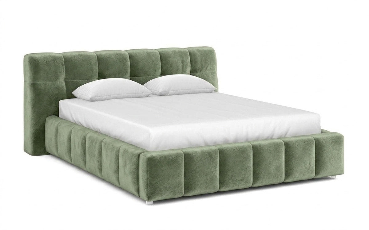 Andria bed in Soul 618 fabric, product photo on white background