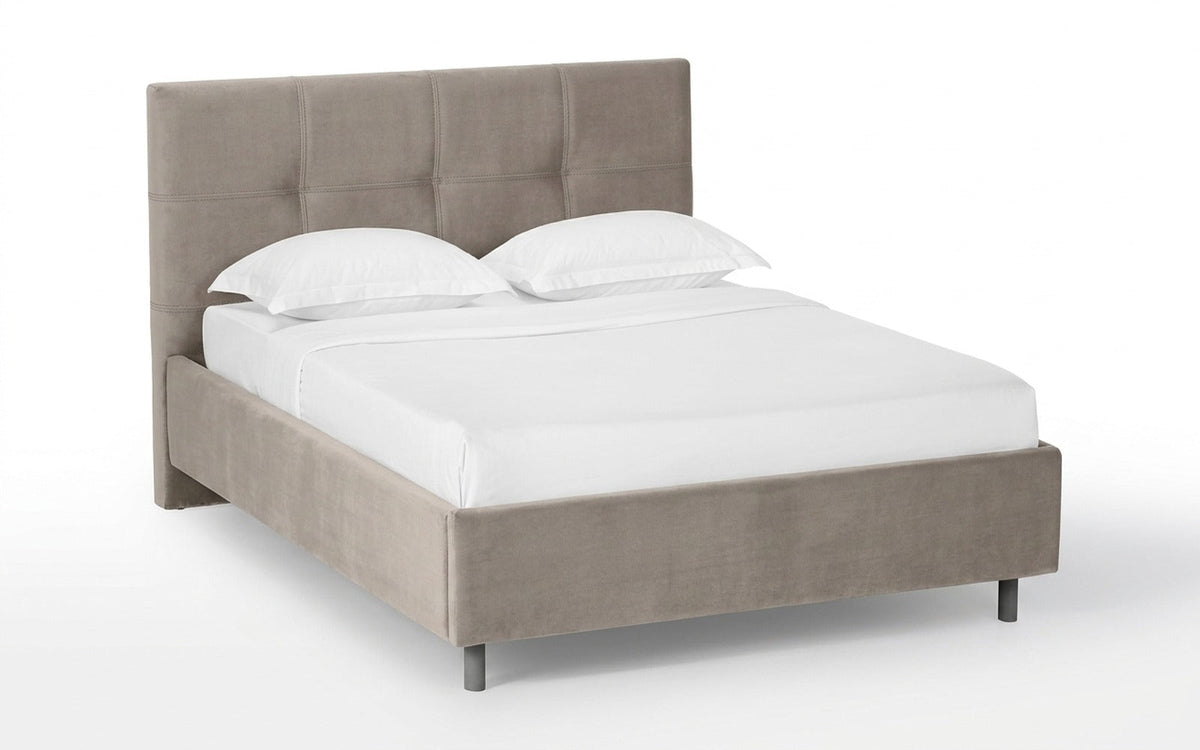 Elisa Nova bed in Shammy Sunrise fabric, product photo on white background