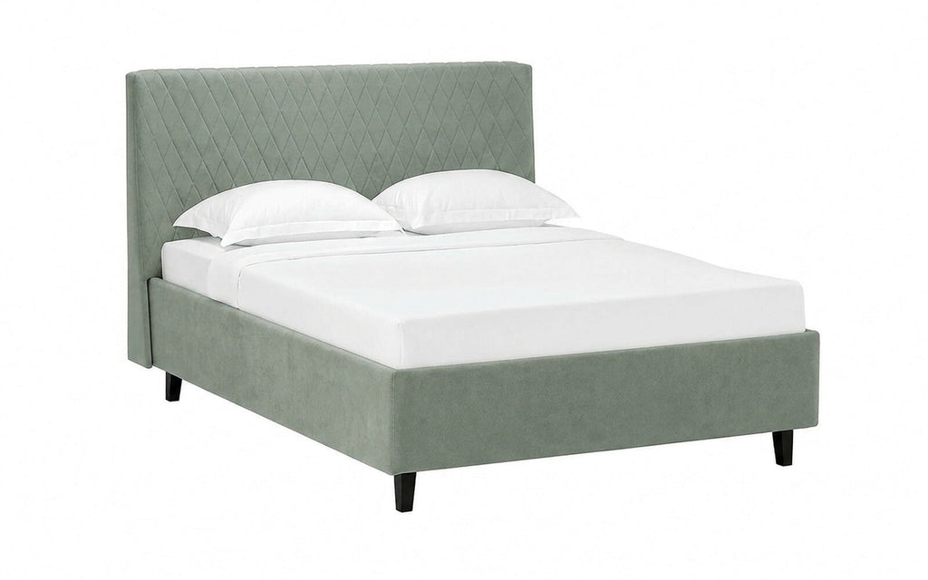 Ella Nova bed in Casanova Celadon fabric, product photo on white background