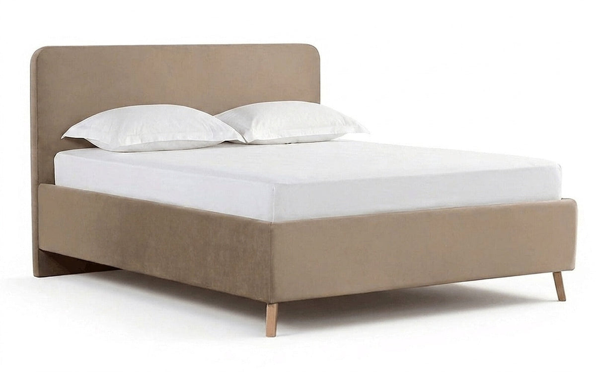 Extra Nova bed in Dumont 02 fabric, product photo on white background