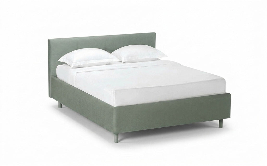 Vanessa Nova bed in Casanova Celadon fabric, product photo on white background