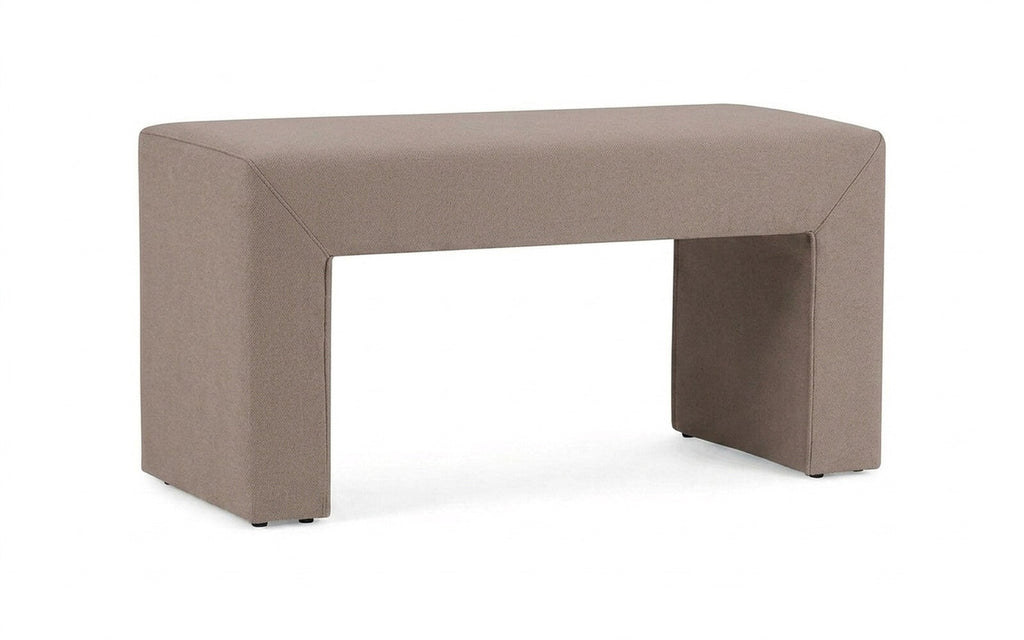 Enigma bench in Balance 290 fabric, product photo on white background