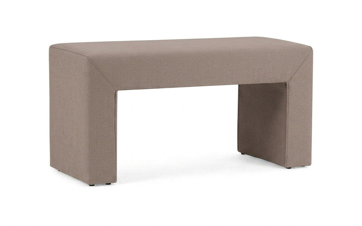 Enigma bench in Balance 290 fabric, product photo on white background