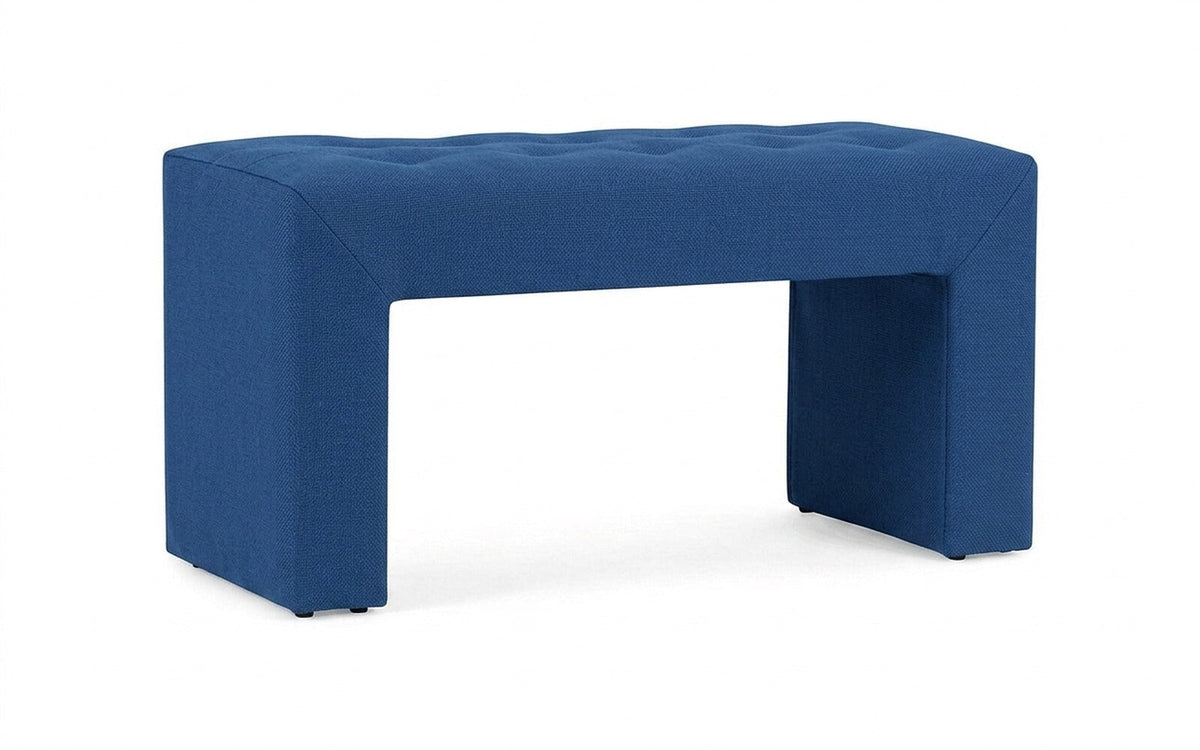 Enigma bench in Balance 784 fabric, product photo on white background