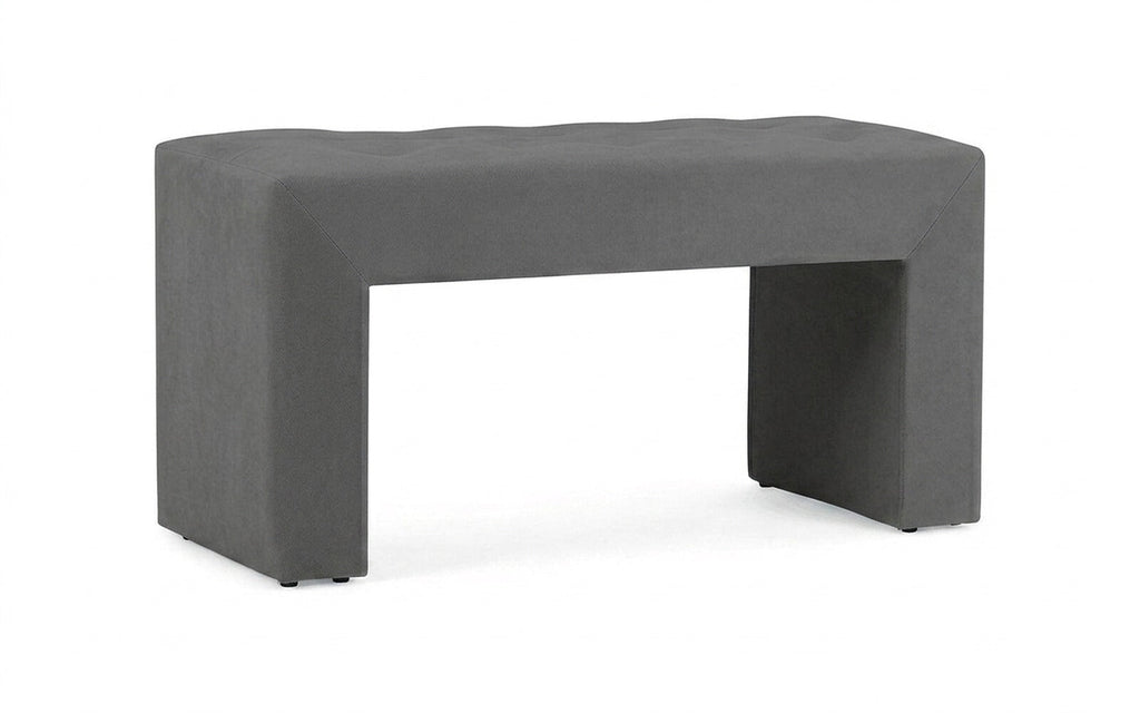Enigma bench in Dumont 26 fabric, product photo on white background