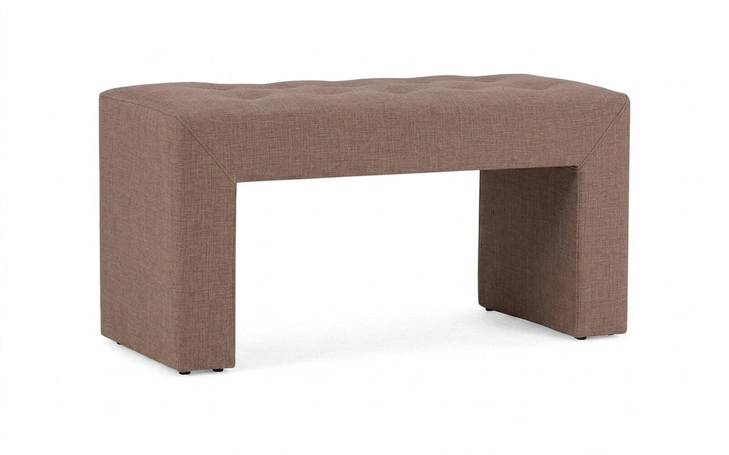 Enigma bench in Lidot Lilac fabric, product photo on white background
