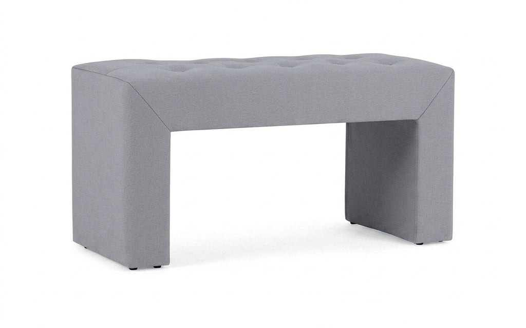 Enigma bench in Velutto 52 fabric, product photo on white background