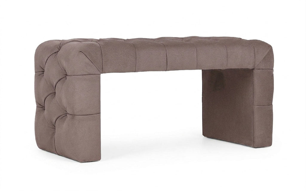 Greta bench in Shammy Matte fabric, product photo on white background