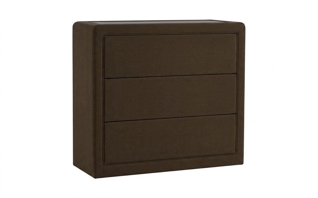 Orly dresser in Sky Velvet 12 fabric, product photo on white background