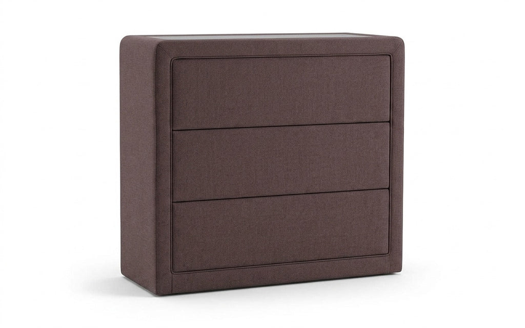 Orly dresser in Sky Velvet 253 fabric, product photo on white background