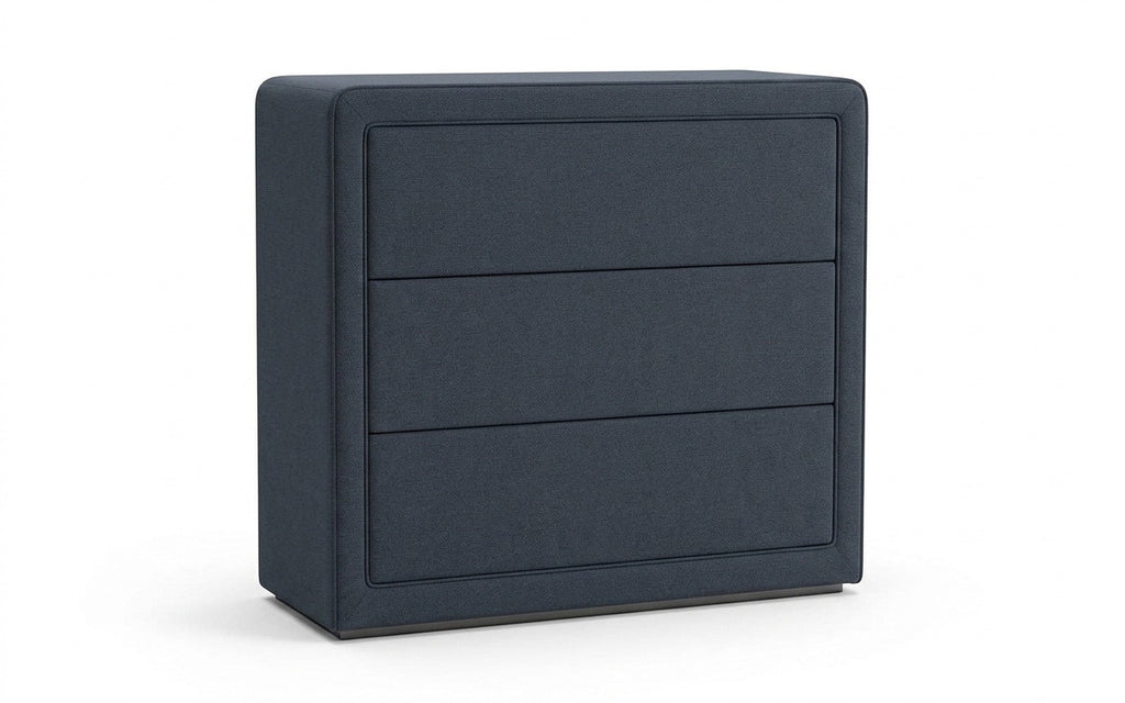 Orly dresser in Sky Velvet 40 fabric, product photo on white background