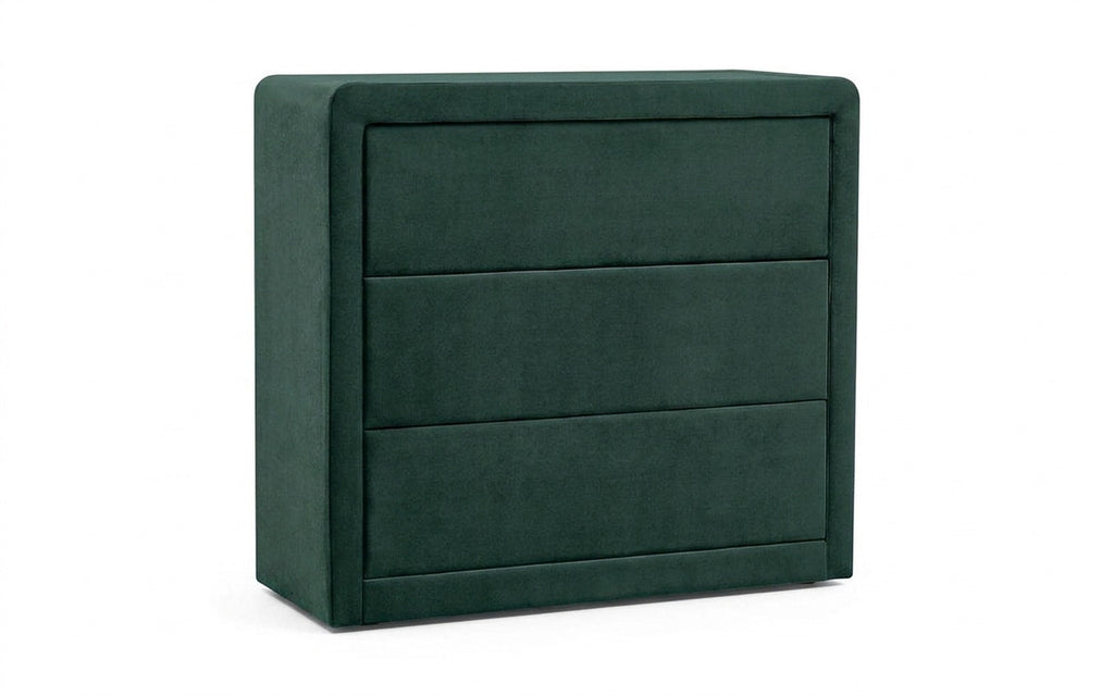 Orly dresser in Sky Velvet 42 fabric, product photo on white background