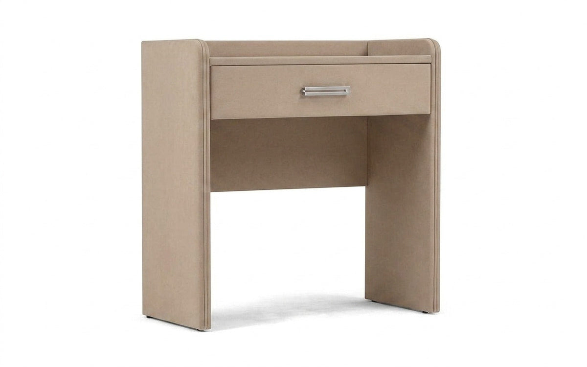Fransis dressing table in Casanova Milk fabric, product photo on white background
