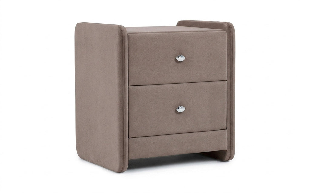 Classic 2 nightstand in Shammy Matte fabric, product photo on white background