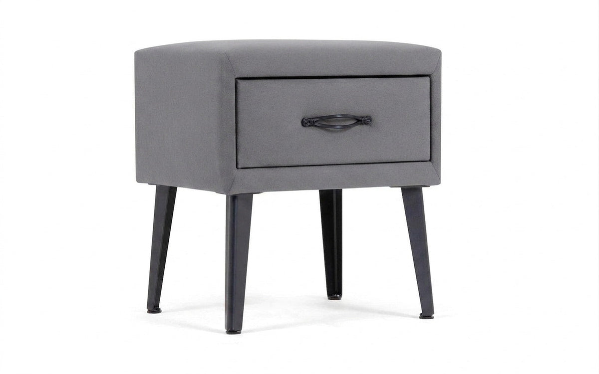 Fresca nightstand in Casanova Ice fabric, product photo on white background
