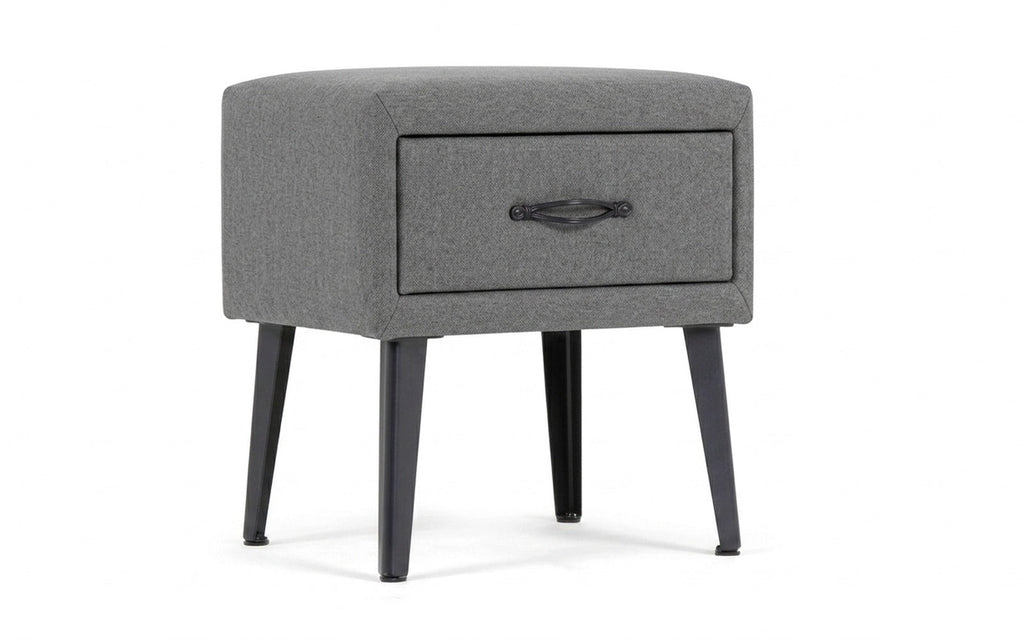 Fresca nightstand in Prime Dark fabric, product photo on white background