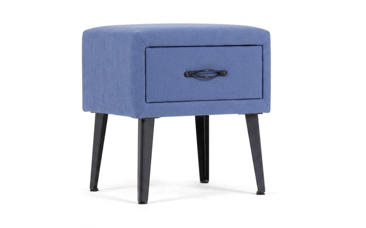 Fresca nightstand in Velutto 48 fabric, product photo on white background