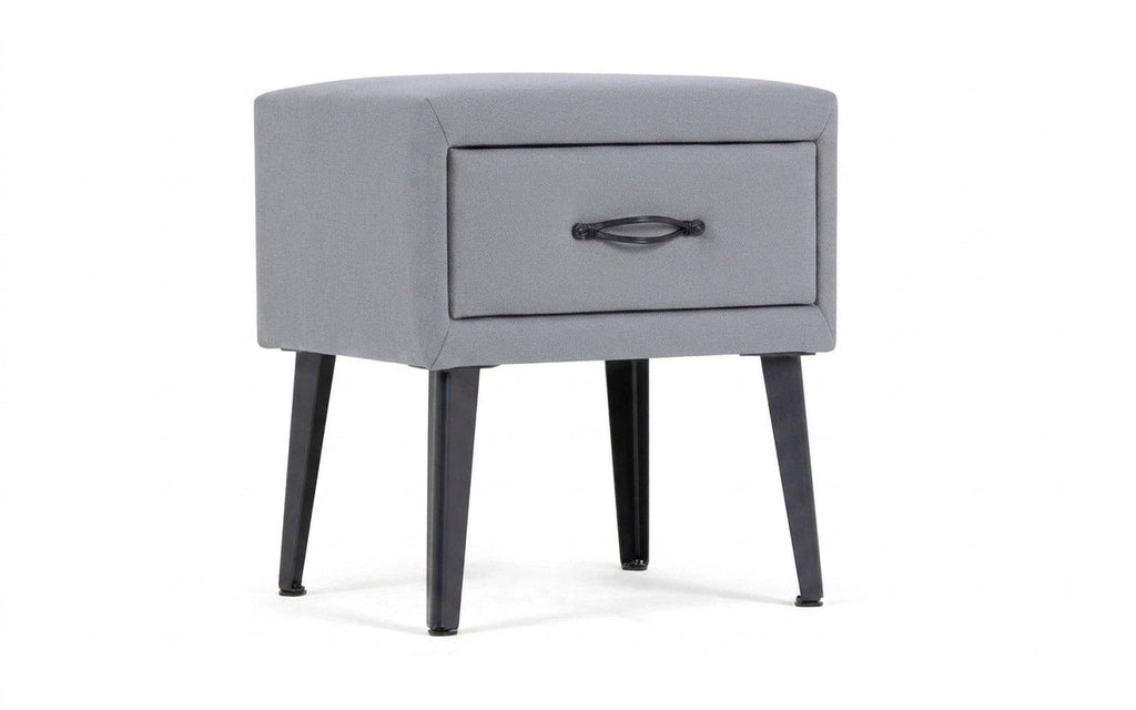 Fresca nightstand in Velutto 52 fabric, product photo on white background
