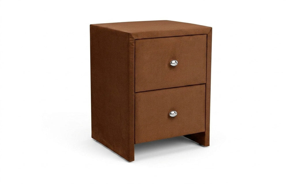 Hanna nightstand in Casanova Desert fabric, product photo on white background