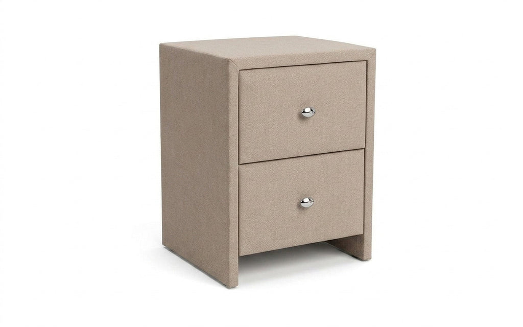 Hanna nightstand in Dumont 02 fabric, product photo on white background