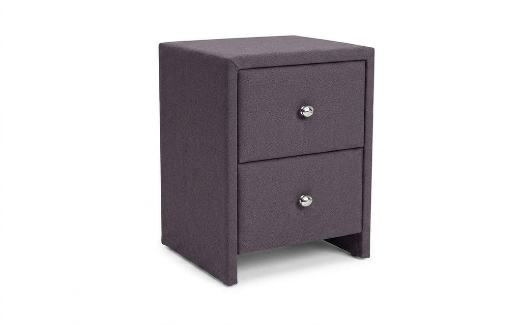 Hanna nightstand in Velutto 19 fabric, product photo on white background