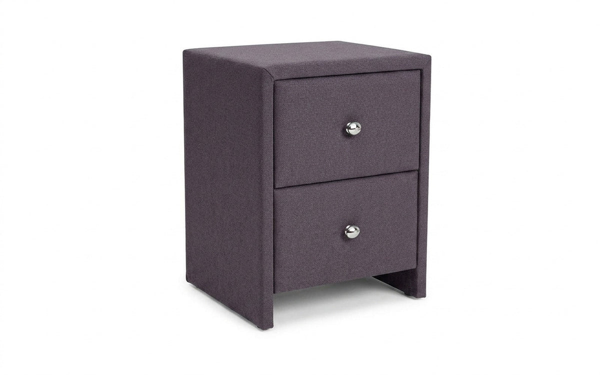 Hanna nightstand in Velutto 19 fabric, product photo on white background