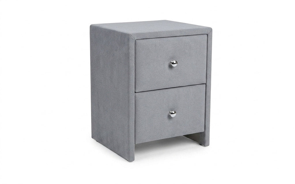 Hanna nightstand in Velutto 52 fabric, product photo on white background