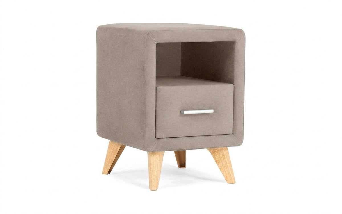 Leda nightstand in Balance 290 fabric, product photo on white background