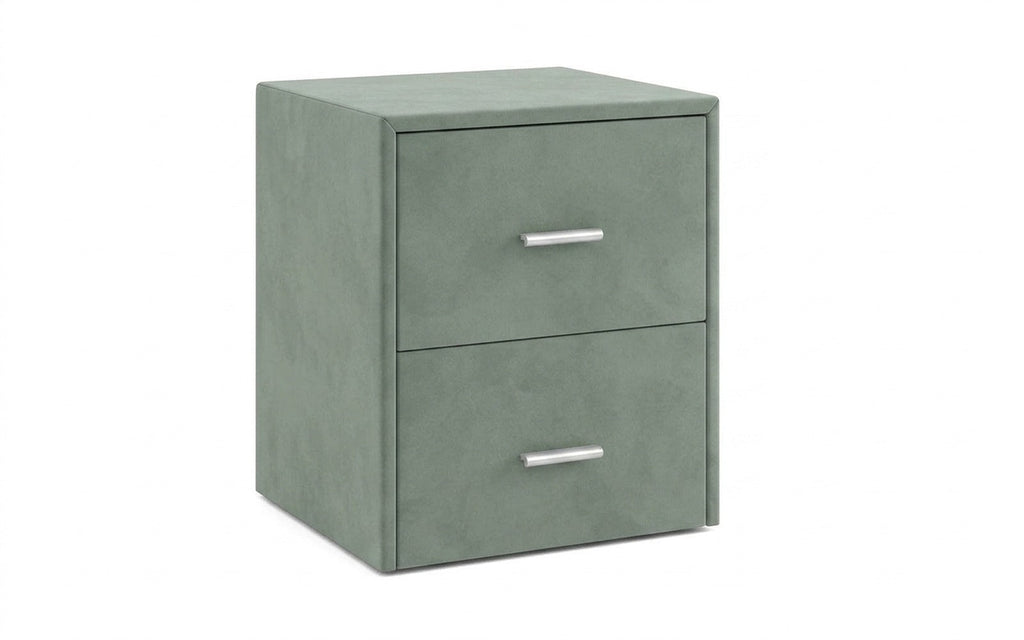 Magda nightstand in Casanova Celadon fabric, product photo on white background