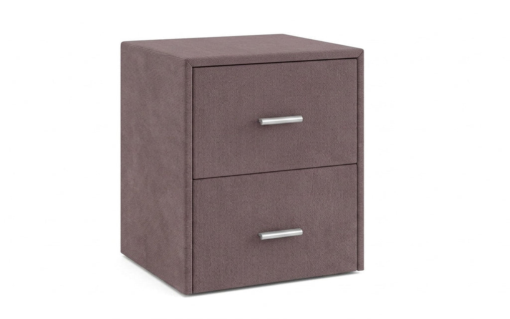 Magda nightstand in Casanova Lilac fabric, product photo on white background