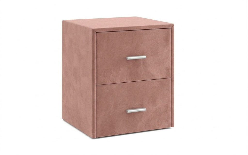 Magda nightstand in Casanova Pudra fabric, product photo on white background