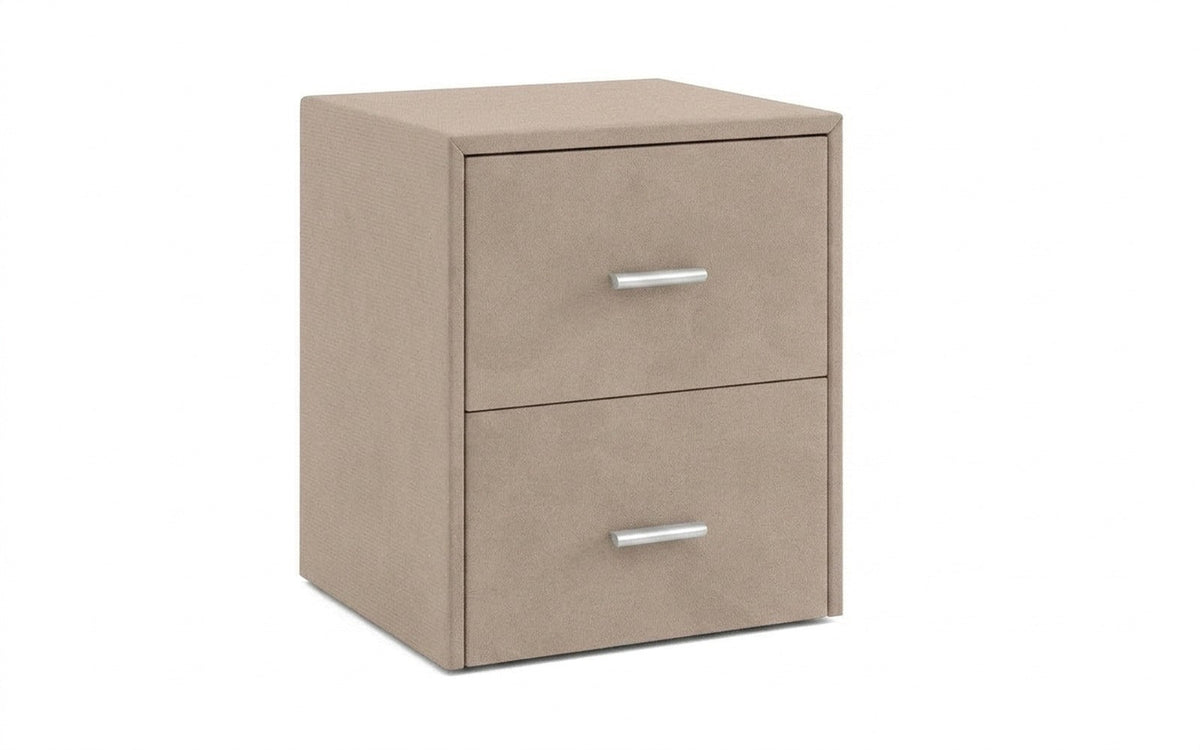 Magda nightstand in Dumont 02 fabric, product photo on white background