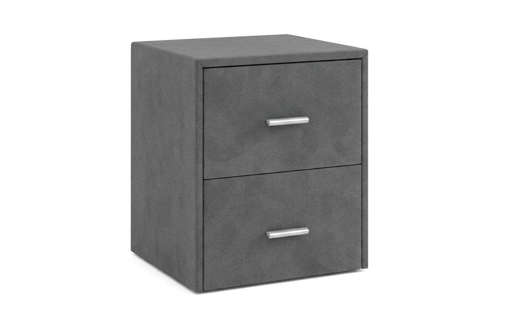 Magda nightstand in Dumont 26 fabric, product photo on white background