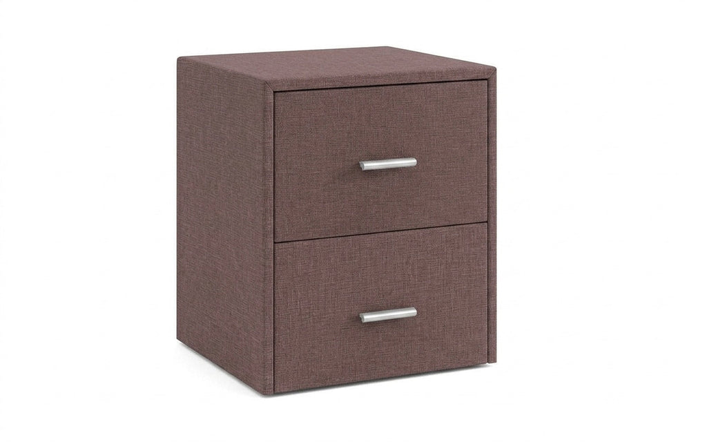 Magda nightstand in Lidot Lilac fabric, product photo on white background