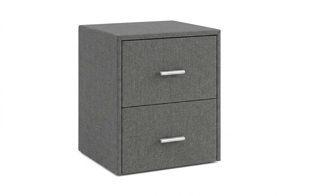 Magda nightstand in Prime Dark fabric, product photo on white background