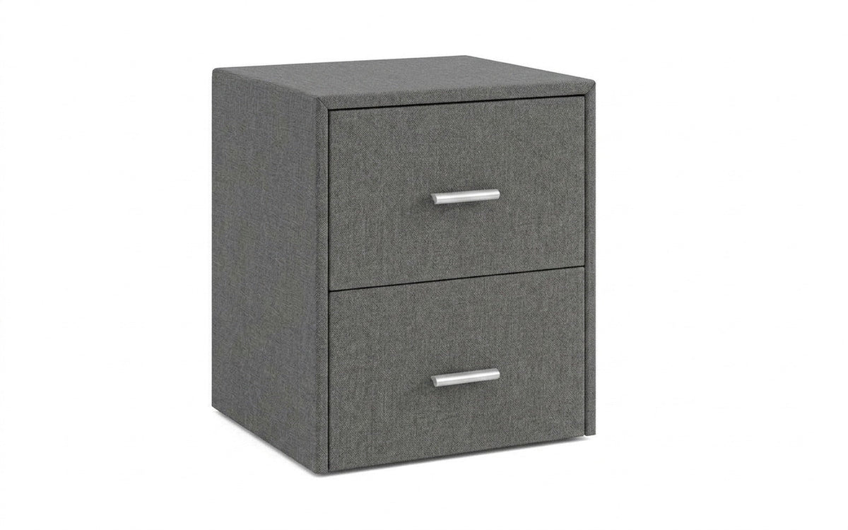 Magda nightstand in Prime Dark fabric, product photo on white background