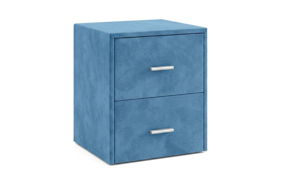Magda nightstand in Velutto 47 fabric, product photo on white background