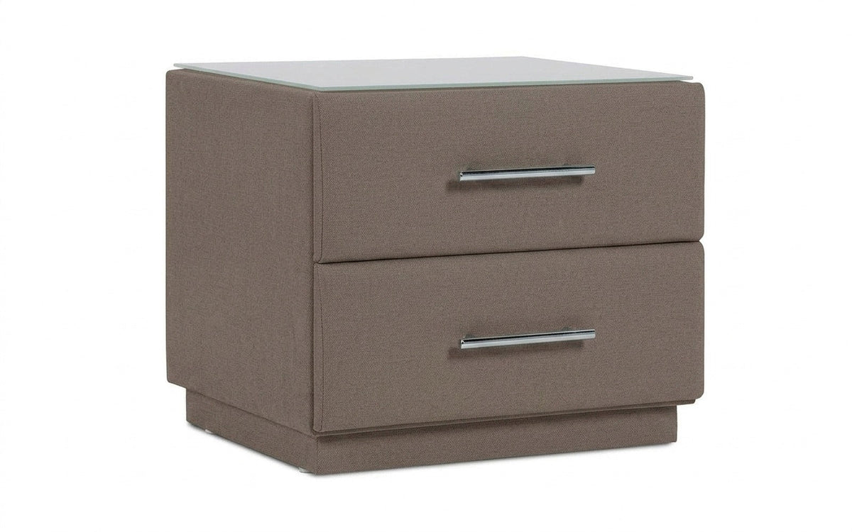 Marco nightstand in Dumont 08 fabric, product photo on white background