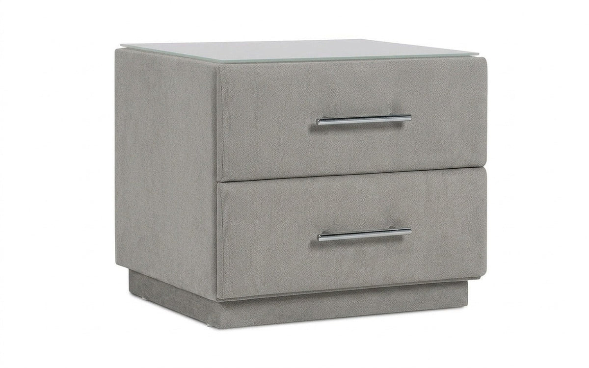 Marco nightstand in Dumont 24 fabric, product photo on white background