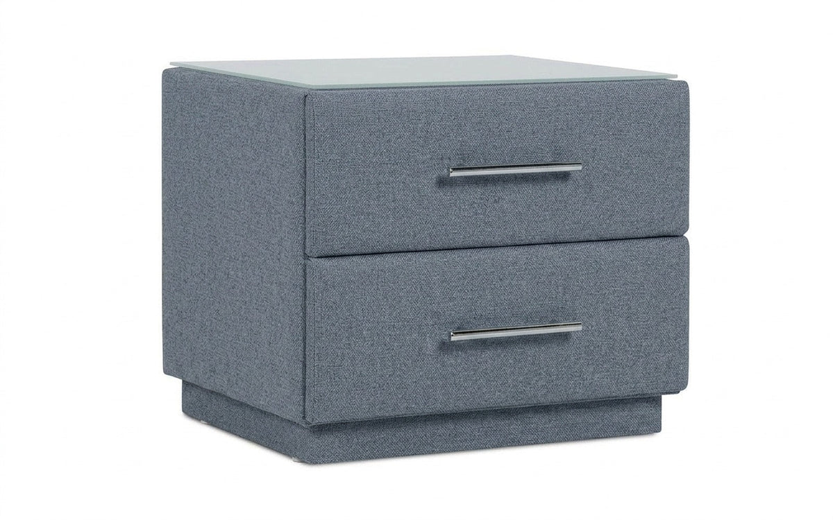 Marco nightstand in Dumont 32 fabric, product photo on white background