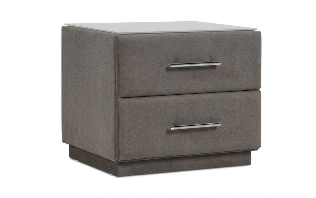 Marco nightstand in Galaktika Ash fabric, product photo on white background