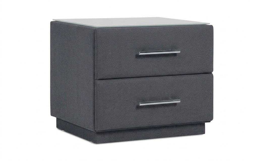 Marco nightstand in Shammy Frosty fabric, product photo on white background