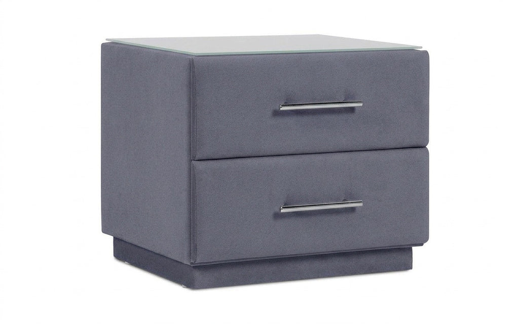 Marco nightstand in Velutto 32 fabric, product photo on white background