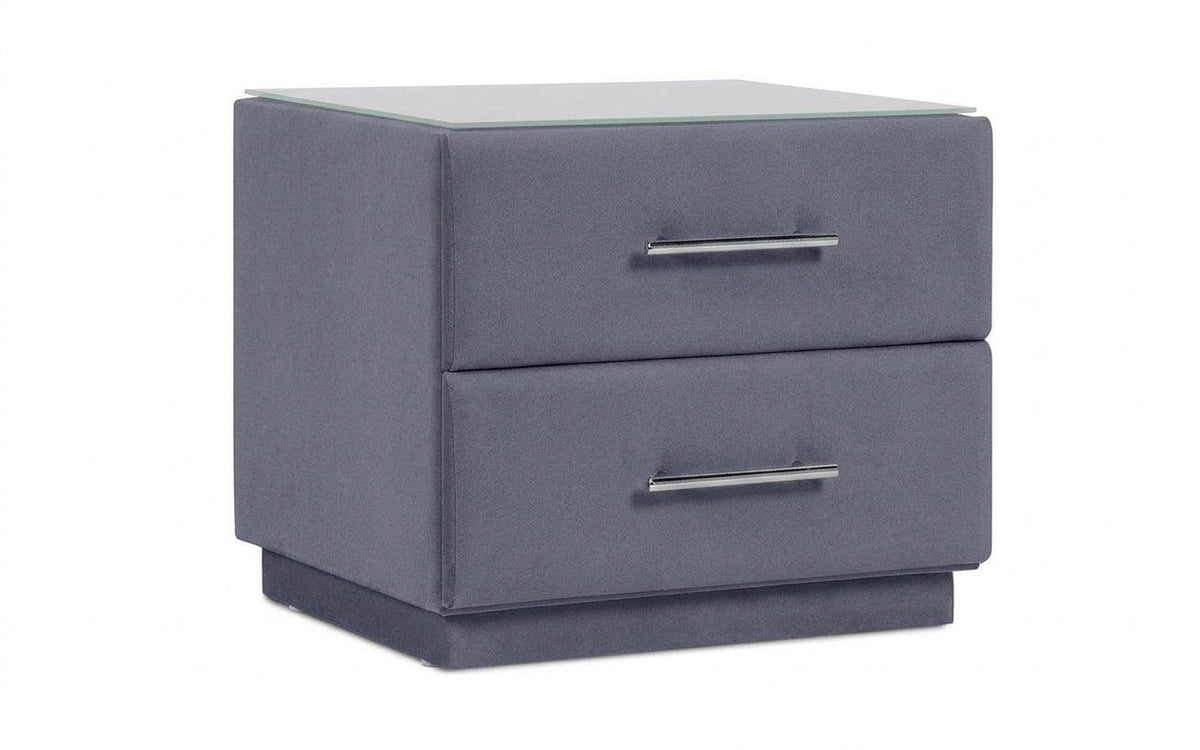 Marco nightstand in Velutto 32 fabric, product photo on white background