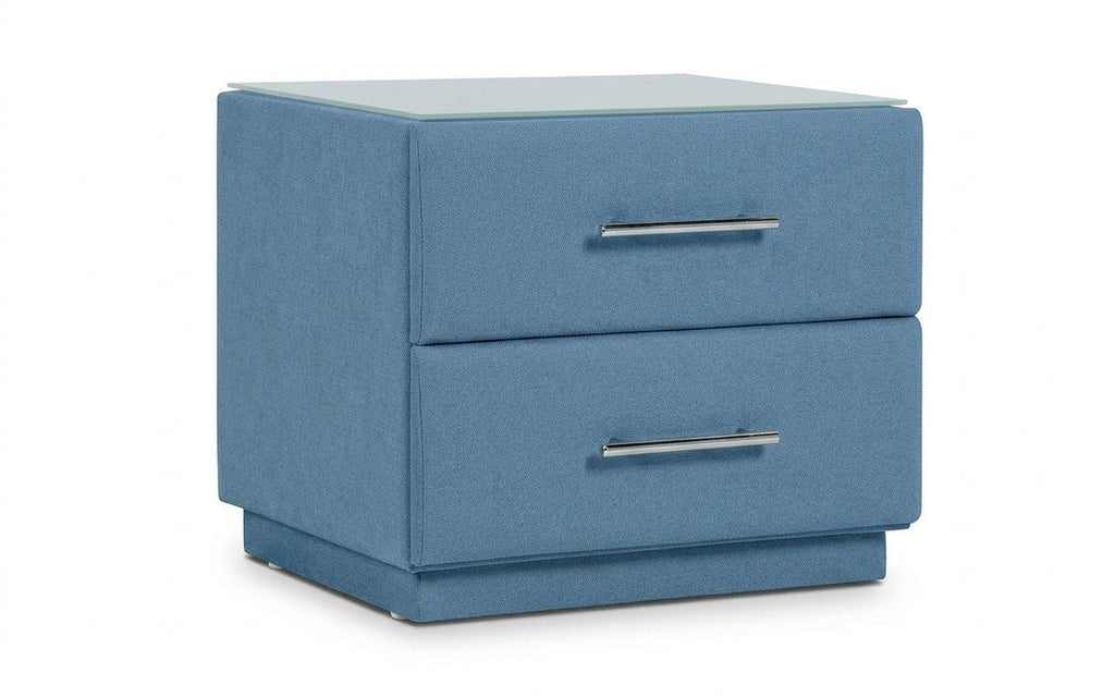 Marco nightstand in Velutto 47 fabric, product photo on white background