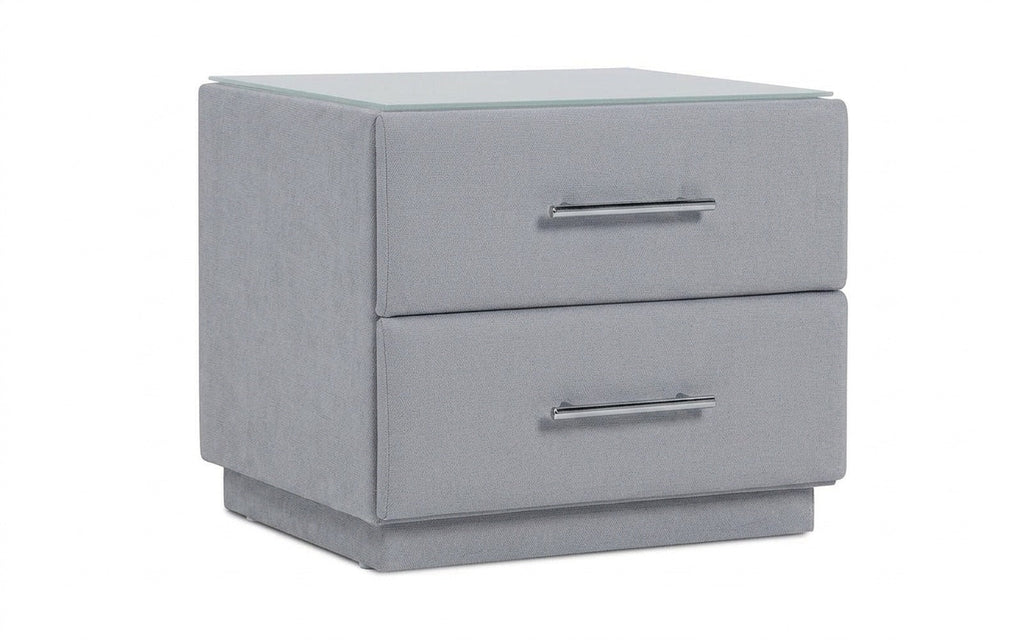 Marco nightstand in Velutto 52 fabric, product photo on white background