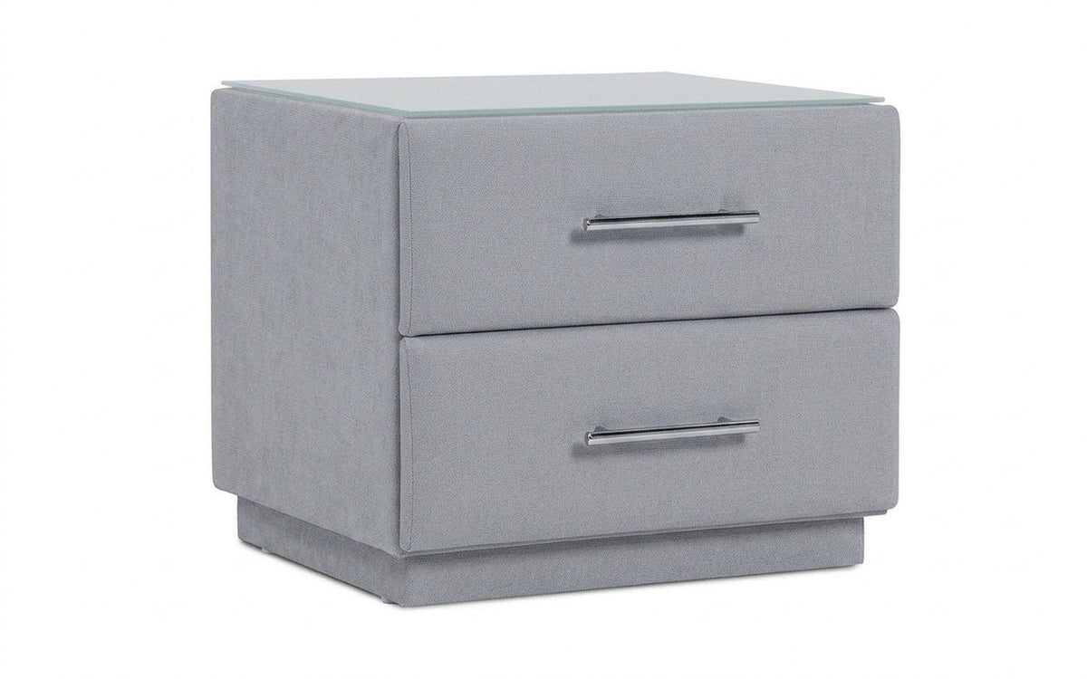Marco nightstand in Velutto 52 fabric, product photo on white background