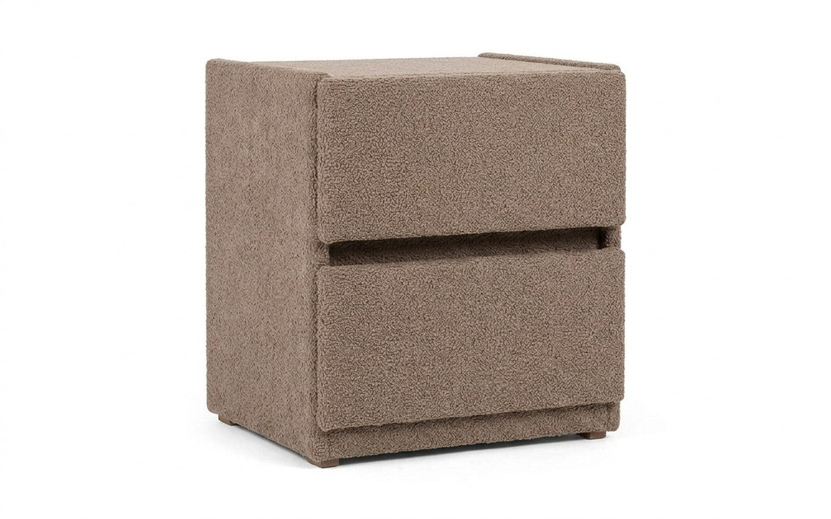 Oscar nightstand in Alaska 12 fabric, product photo on white background