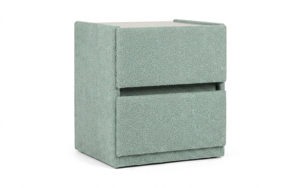Oscar nightstand in Alaska 19 fabric, product photo on white background